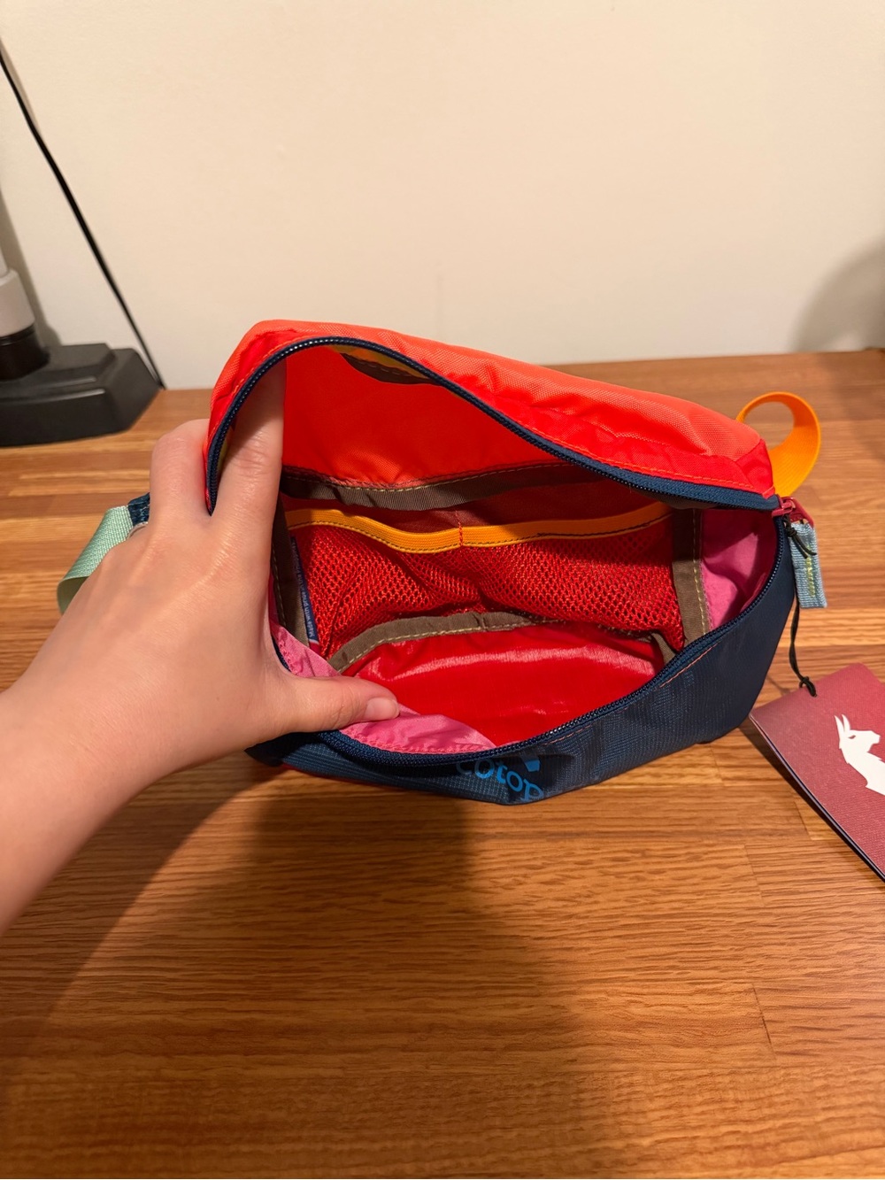 cotopaxi Navy & Red Bataan Del Día Hip Fanny Pack with Mint Strap 3L - Picture 9 of 9